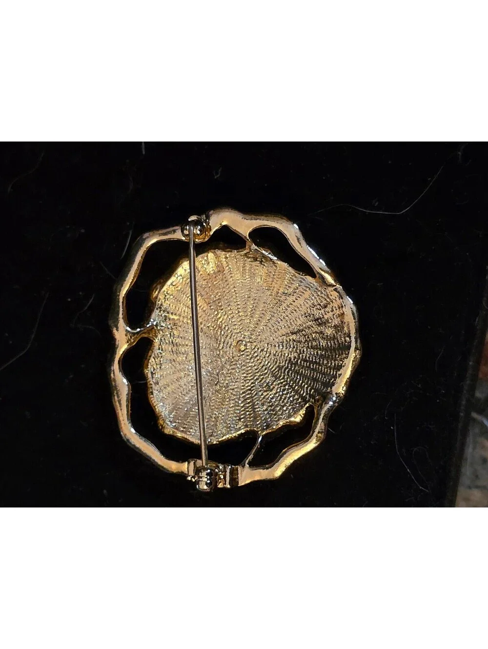 Vintage Gold-Tone Tricolor Enamel Pansy Flower Brooch Pin